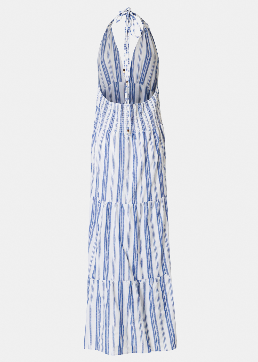 Striped Backless Maxi Dress